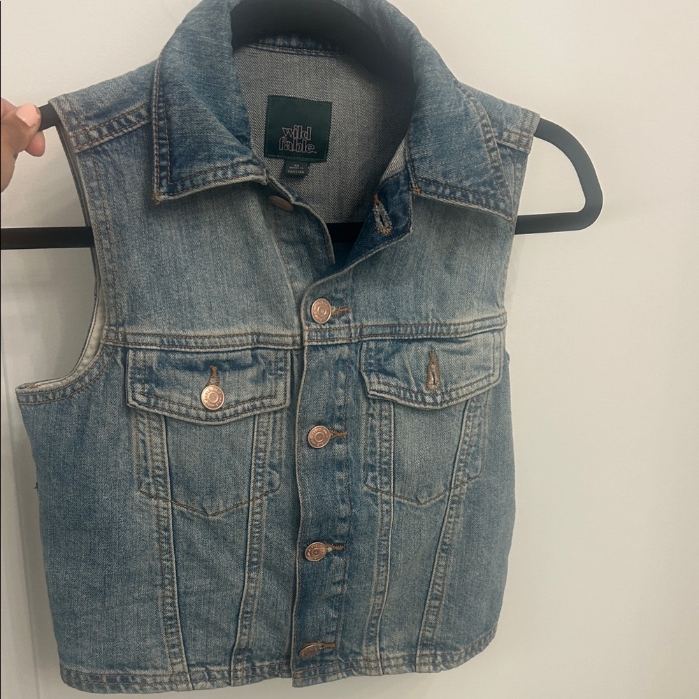 Wild Fable Blue Denim Vest